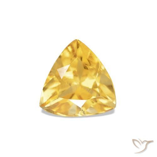 0.36ct Dorato medio Citrino, Taglio trillion, VVS-VS