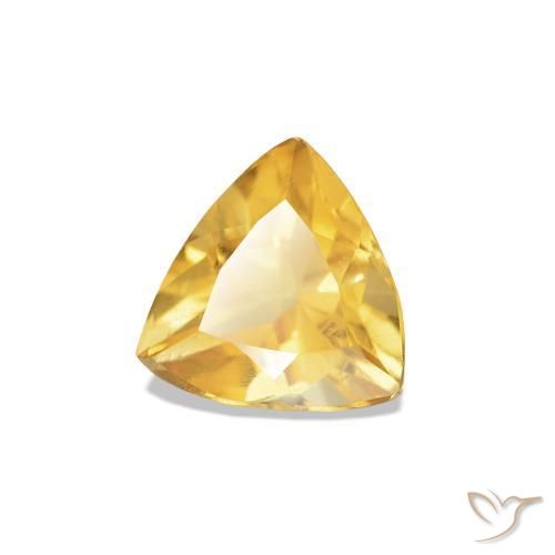 Citrino Dorato medio naturale da 0.36 ct, Taglio trillion, VVS-VS