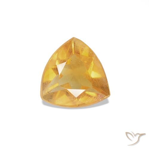 0.24ct Arancio Dorato Profondo Citrino, Taglio trillion, VS