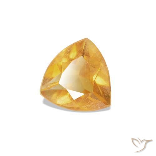 Citrino Arancio Dorato Profondo naturale da 0.24 ct, Taglio trillion, VS