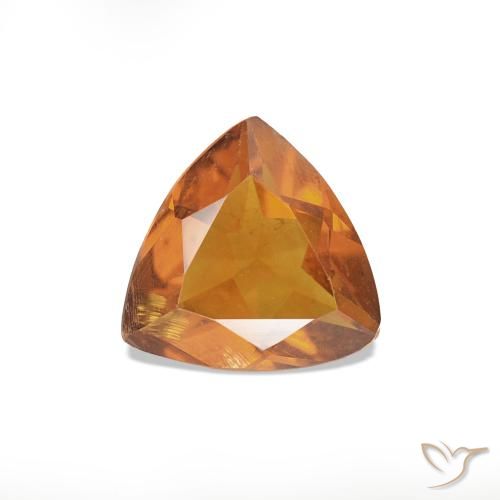 0.50ct Arancione marroncino Citrino, Taglio trillion, VS