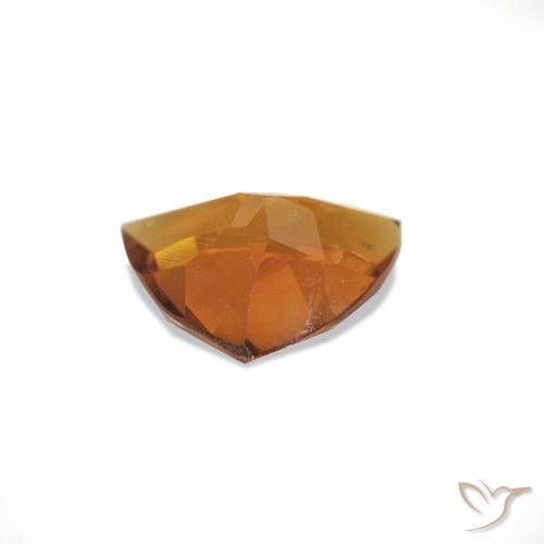 Citrino Arancione marroncino naturale da 0.50 ct, Taglio trillion, VS
