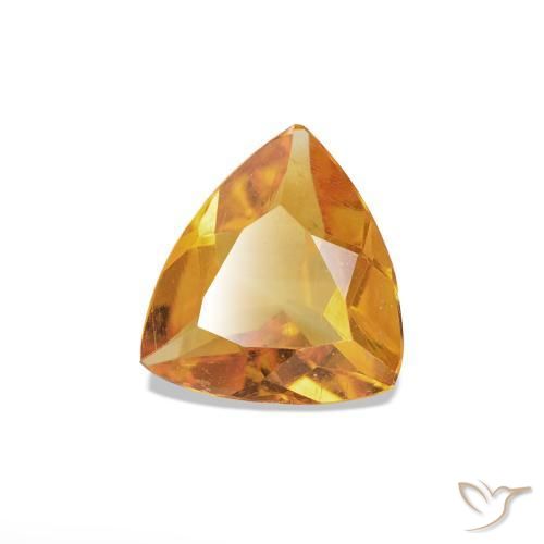 Citrino Medium Light-Orange naturale da 0.51 ct, Taglio trillion, VS