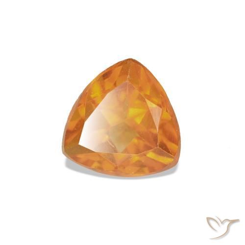 Citrino Arancione Ambra naturale da 0.40 ct, Taglio trillion, VS