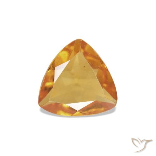 0.33ct Arancione rossastra Citrino, Taglio trillion, VS