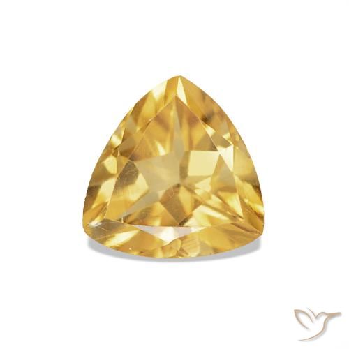Citrino Oro medio naturale da 0.72 ct, Taglio trillion, VS