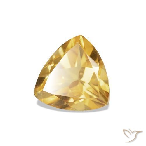 Citrino Oro medio naturale da 0.72 ct, Taglio trillion, VS