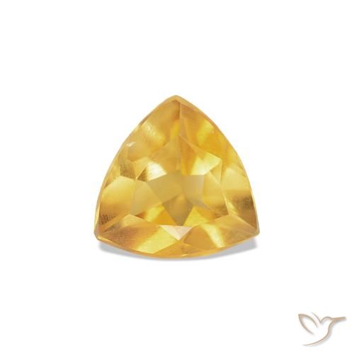 0.27ct Oro medio Citrino, Taglio trillion, VS