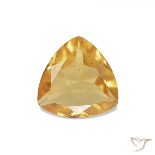 Citrino Arancio chiaro-Oro naturale da 0.56 ct, Taglio trillion, VS