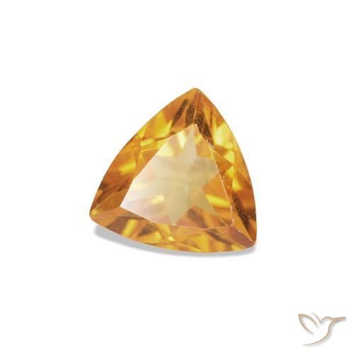 Citrino Arancione-Oro medio naturale da 0.36 ct, Taglio trillion, VS
