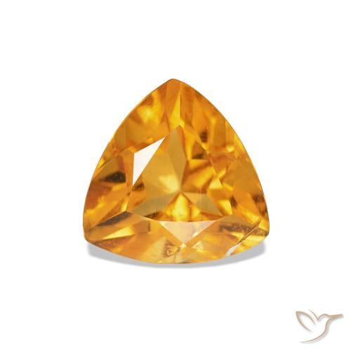 0.74ct Arancio intenso-OroG Citrino, Taglio trillion, VS-SI