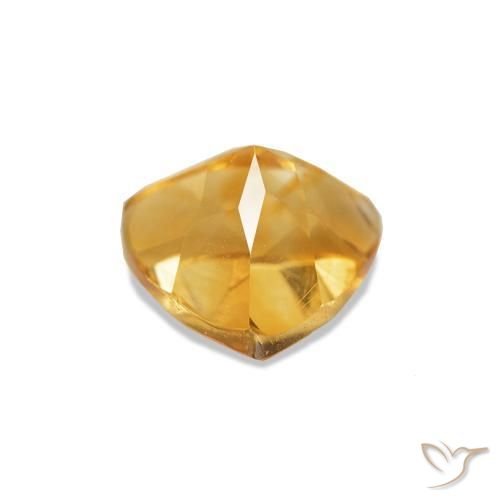 Citrino Arancio intenso-OroG naturale da 0.74 ct, Taglio trillion, VS-SI