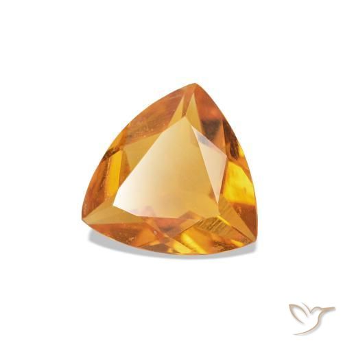 Citrino Oro naturale da 0.50 ct, Taglio trillion, VVS-VS