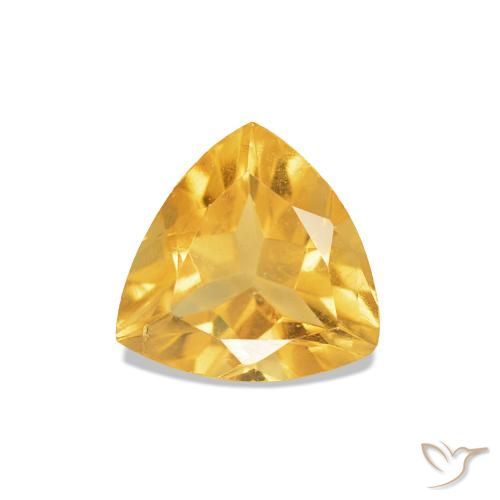 0.64ct Oro brillante Citrino, Taglio trillion, VS-SI