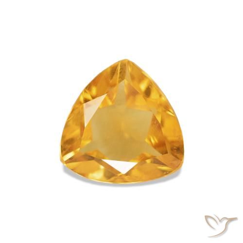 0.59ct Medium Light Orange-Gold Citrino, Taglio trillion, VVS-VS