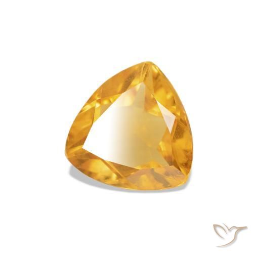 Citrino Medium Light Orange-Gold naturale da 0.59 ct, Taglio trillion, VVS-VS