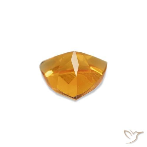 Citrino Arancione-Oro medio naturale da 0.36 ct, Taglio trillion, VVS-VS