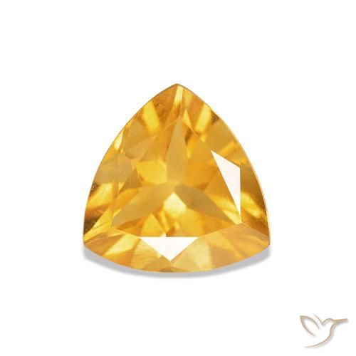 0.73ct Oro brillante Citrino, Taglio trillion, VS