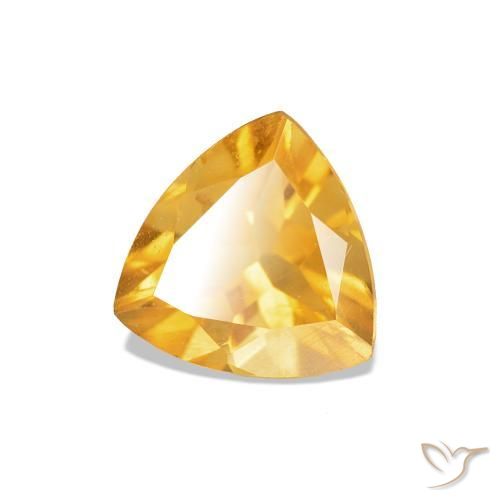 Citrino Oro brillante naturale da 0.73 ct, Taglio trillion, VS