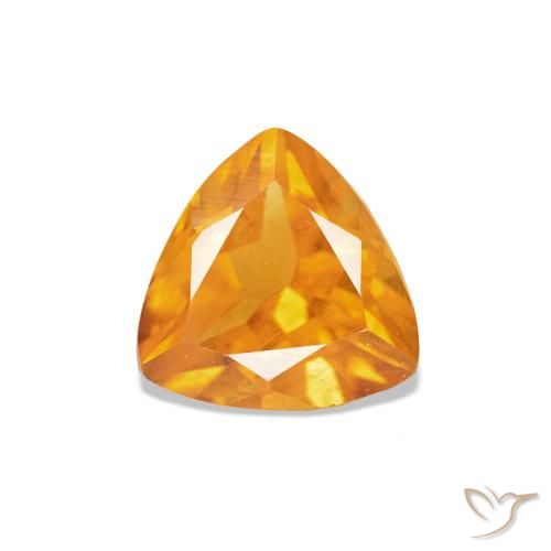 0.67ct Arancio Medio Citrino, Taglio trillion, VS