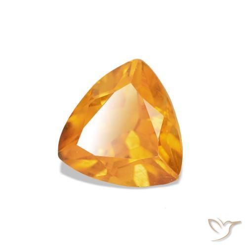Citrino Arancio Medio naturale da 0.67 ct, Taglio trillion, VS