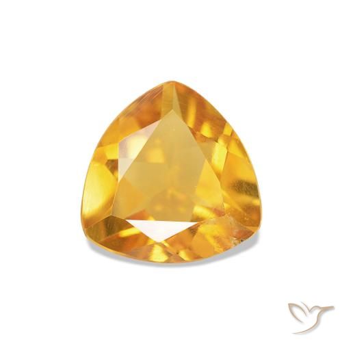 0.69ct Arancio-Oro Citrino, Taglio trillion, VS