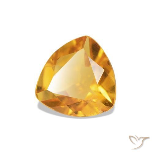 Citrino Arancio-Oro naturale da 0.69 ct, Taglio trillion, VS