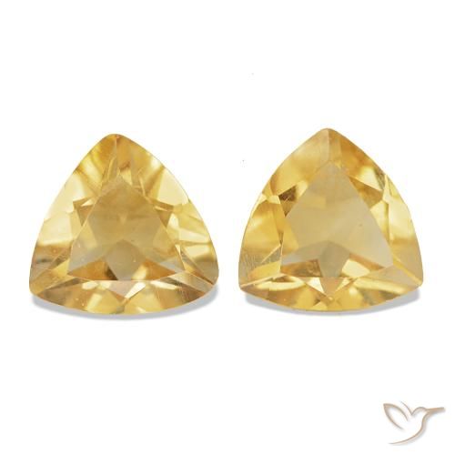 0.70ctw Oro Citrino, Taglio trillion, VS