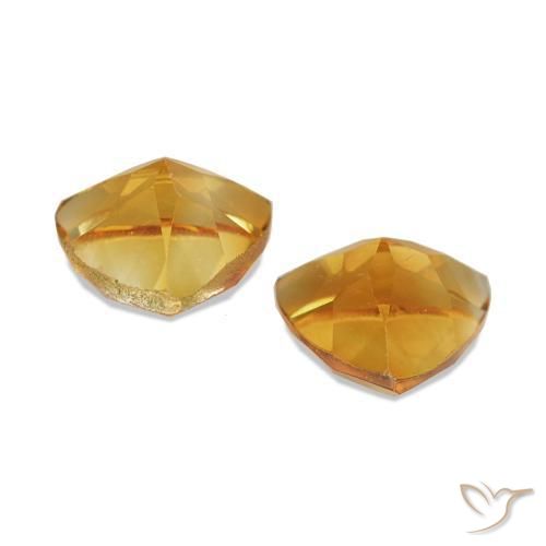 Gemme di Citrino Arancio Medio naturale da 0.88 ct, Taglio trillion, VVS-VS