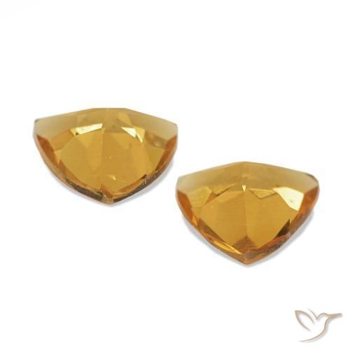 Gemme di Citrino Arancione scuro naturale da 1.02 ct, Taglio trillion, VVS-VS