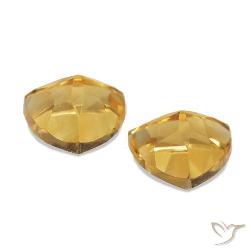 Gemme di Citrino Medium Dark-Golden naturale da 1.38 ct, Taglio trillion, VS-SI