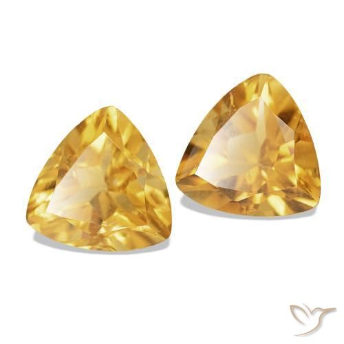 Gemme di Citrino Oro brillante naturale da 1.48 ct, Taglio trillion, VS-SI