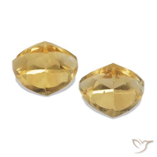 Gemme di Citrino Arancio Dorato Profondo naturale da 1.49 ct, Taglio trillion, VS-SI