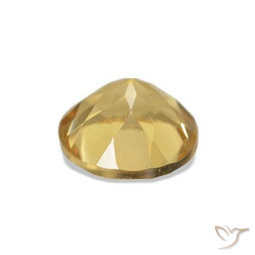 Citrino Arancio dorato naturale da 1.19 ct, Taglio rotondo, VVS-VS
