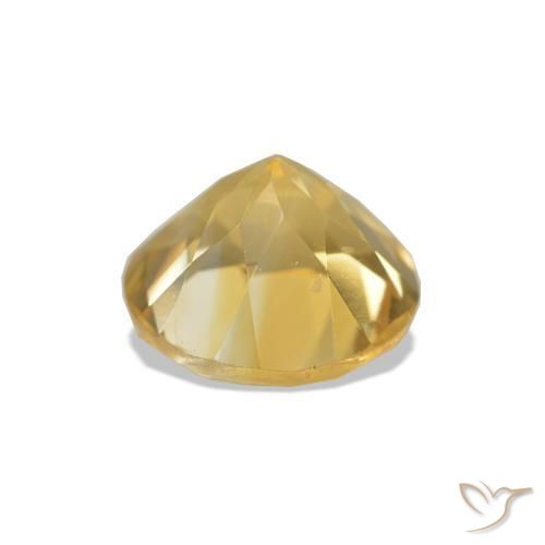Citrino Giallo chiaro naturale da 1.20 ct, Taglio rotondo, VVS-VS