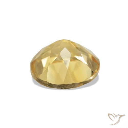 Citrino Oro chiaro naturale da 1.16 ct, Taglio rotondo, VVS-VS