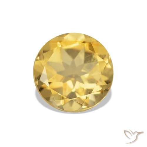 1.20ct Giallo dorato chiaro Citrino, Rotondo, VVS-VS
