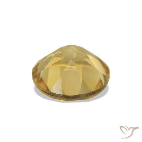 Citrino Giallo dorato chiaro naturale da 1.20 ct, Taglio rotondo, VVS-VS