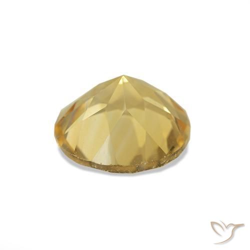 Citrino Oro chiaro naturale da 1.15 ct, Taglio rotondo, VVS-VS