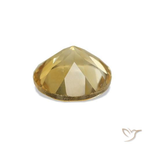 Citrino Giallo dorato chiaro naturale da 1.12 ct, Taglio rotondo, VVS-VS