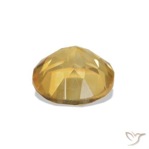 Citrino Oro chiaro naturale da 1.27 ct, Taglio rotondo, VVS-VS
