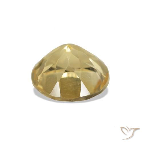 Citrino Giallo dorato chiaro naturale da 1.21 ct, Taglio rotondo, VS
