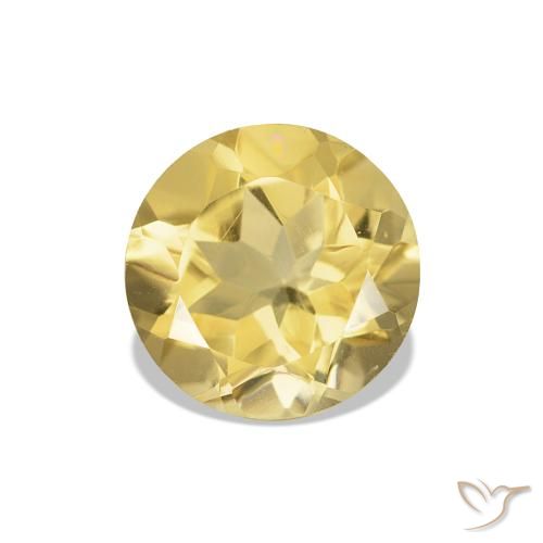 1.08ct Giallo dorato chiaro Citrino, Rotondo, VVS-VS