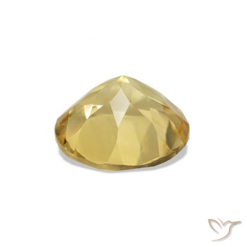 Citrino Giallo dorato chiaro naturale da 1.08 ct, Taglio rotondo, VVS-VS