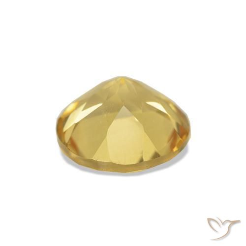 Citrino Oro chiaro naturale da 1.14 ct, Taglio rotondo, VVS-VS