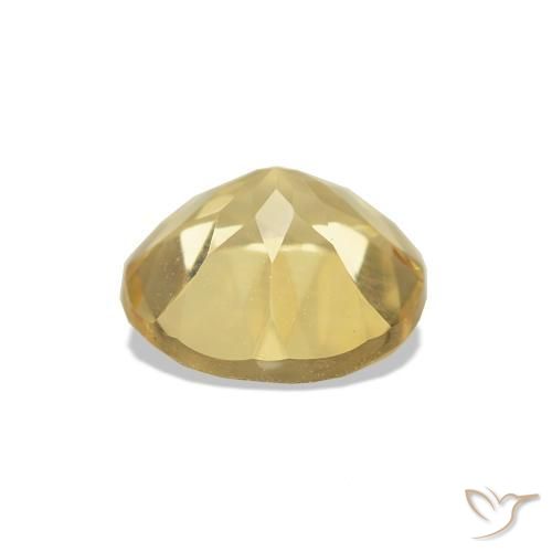 Citrino Giallo dorato chiaro naturale da 1.15 ct, Taglio rotondo, VVS-VS