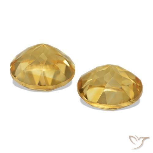 Gemme di Citrino Giallo dorato chiaro naturale da 2.50 ct, Taglio rotondo, VVS-VS