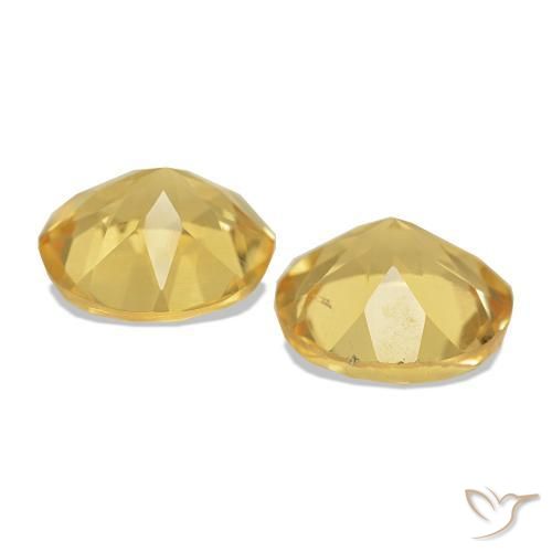 Gemme di Citrino Giallo dorato chiaro naturale da 1.99 ct, Taglio rotondo, VS