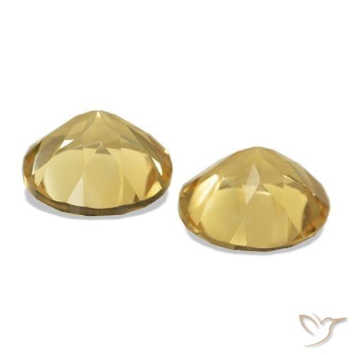 Gemme di Citrino Oro chiaro naturale da 2.33 ct, Taglio rotondo, VS