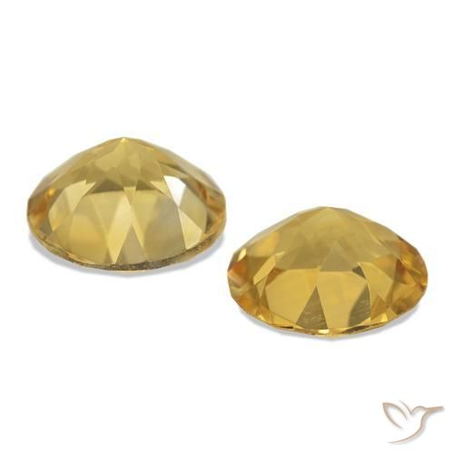 Gemme di Citrino Giallo dorato chiaro naturale da 2.03 ct, Taglio rotondo, VS